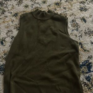 Marled Olive Green Sleeveless Top